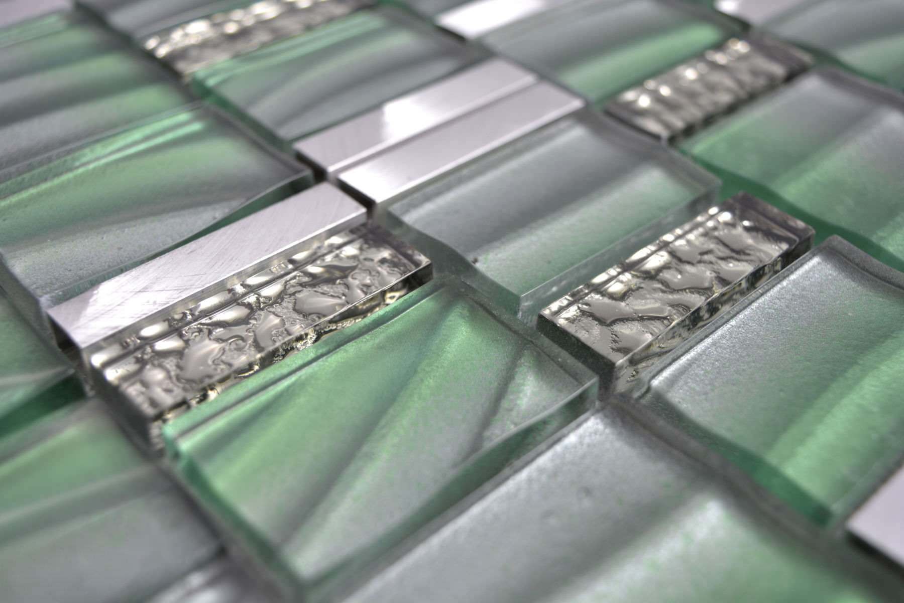 Transluent Tile Neom Green Gloss Verdant Translucent Mosaic Tile