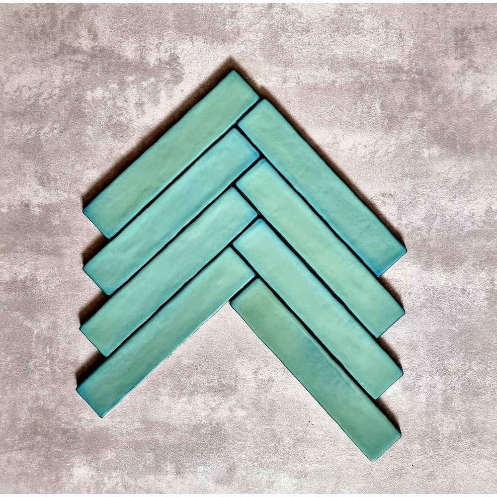 Random Tile Green Neon Green Brick Wall Tiles