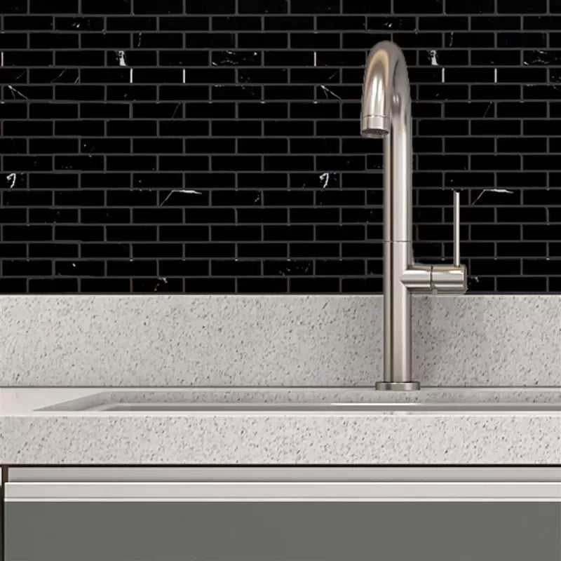 black marble mosaic tiles