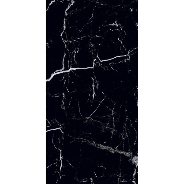 Luxury Tiles UK - Nero Marquina High Polished 600x1200mm Marble Effect Tile