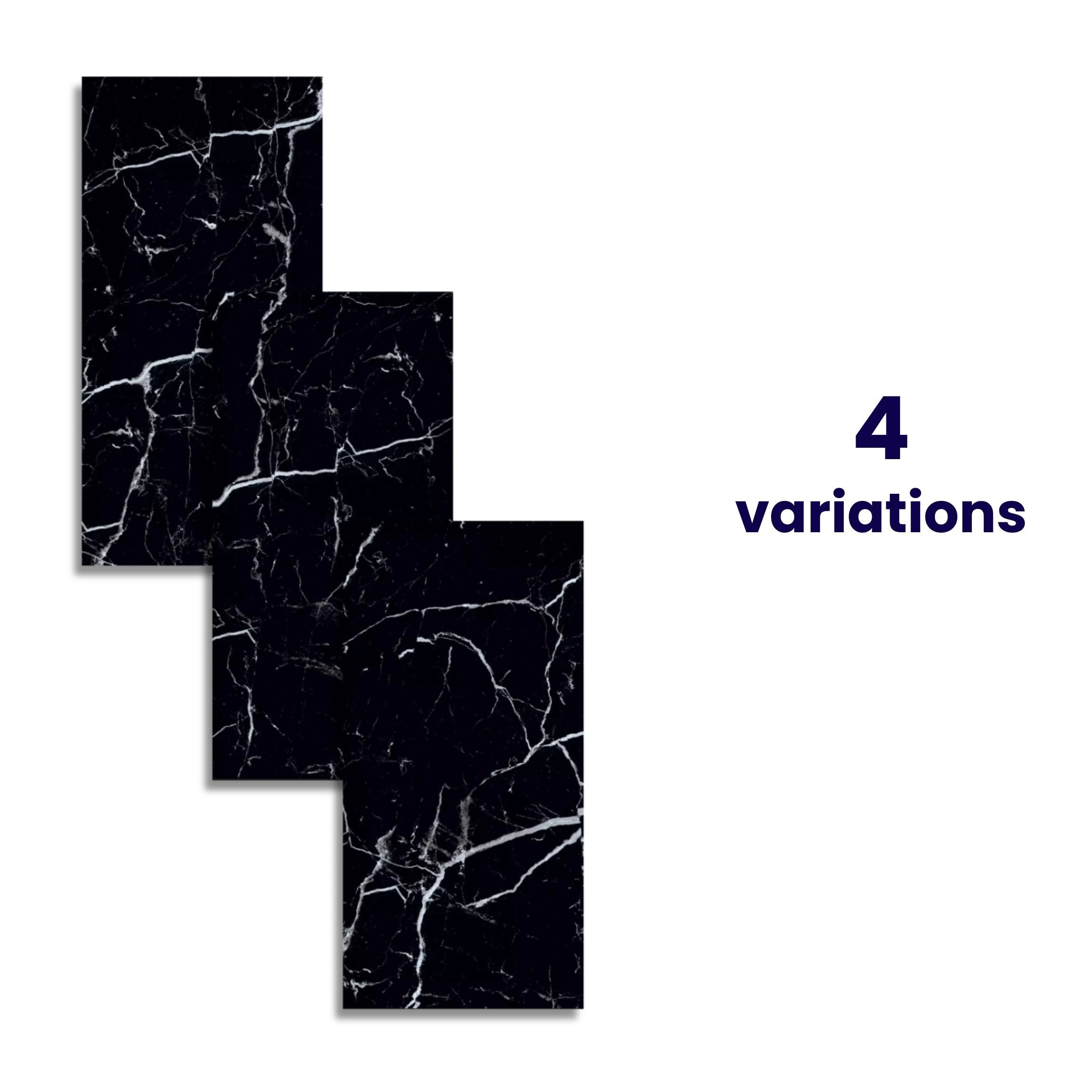 Nero Marquina Polished Marble Effect Tile

