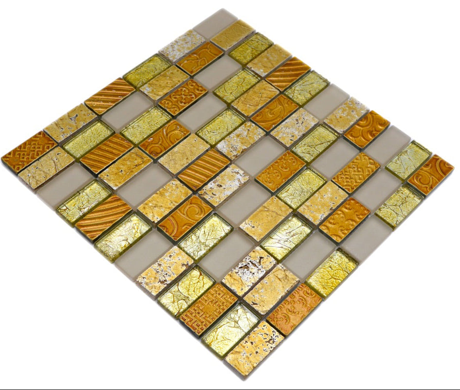  Gold Mix Mosaic Tile