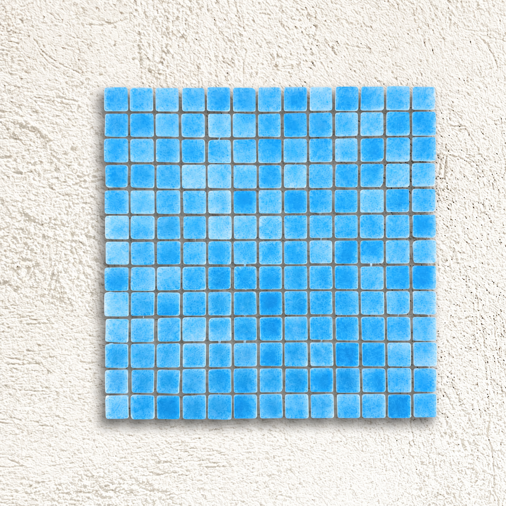 Niebla Foggy Light Blue Mosaic Tile – 33.3 × 33.3cm | Luxury Tiles UK