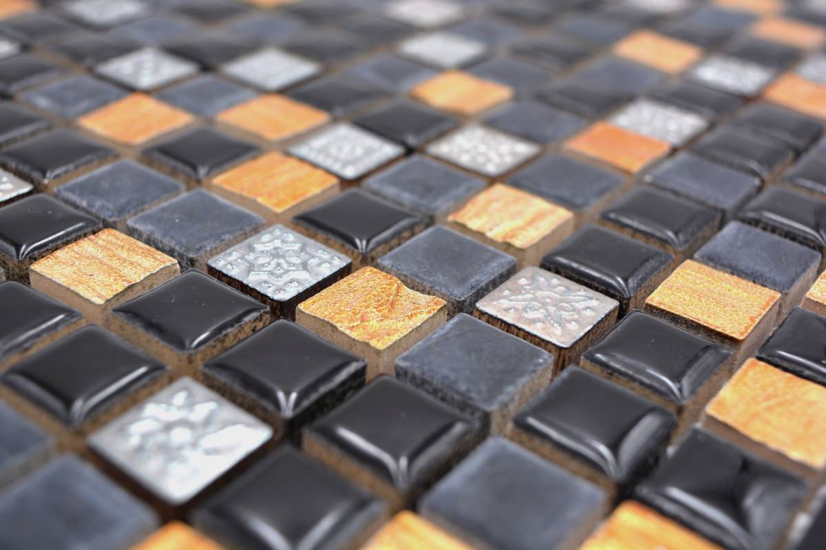 Black Glass Mosaic Tile