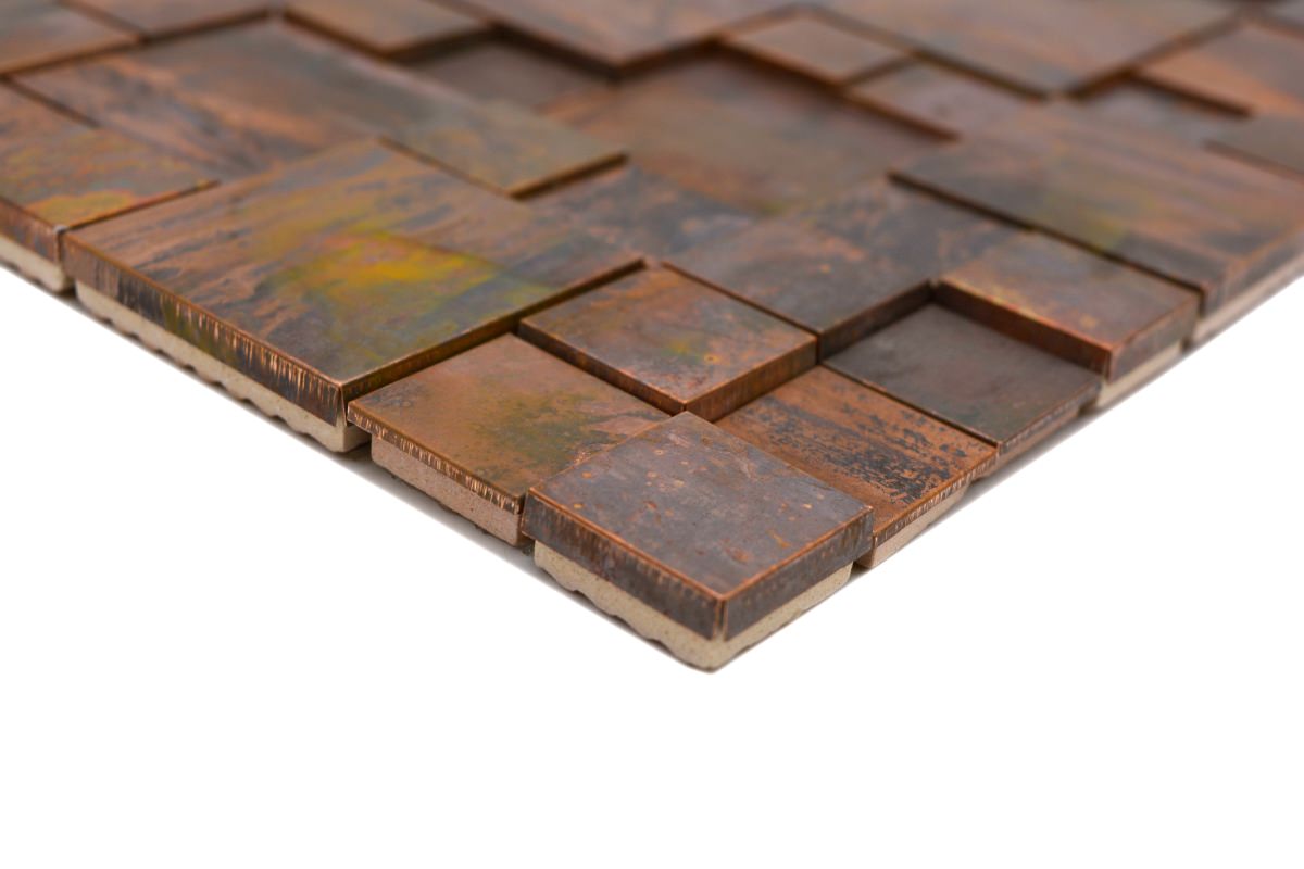 Oxidised Bronze Mosaic Tile