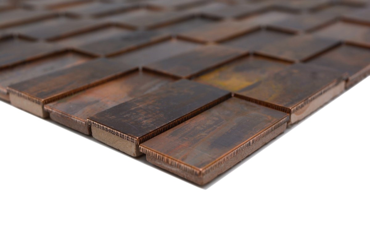 Oxidised Copper Bronze Mosaic Tile