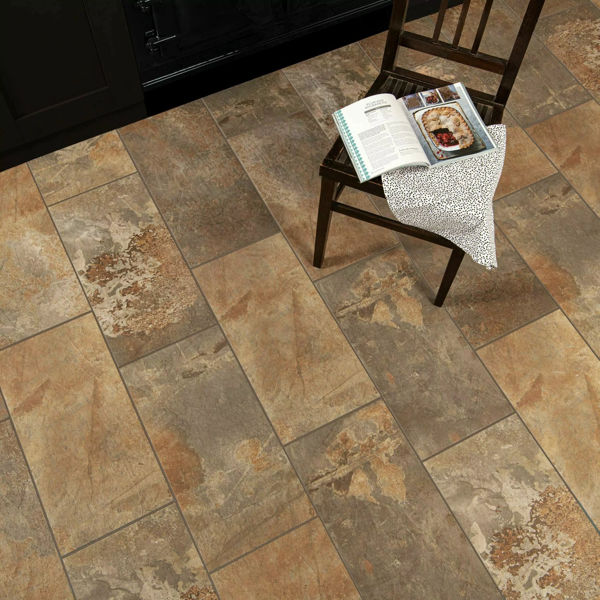 Kitchen picture -Oxido Natural Slate Porcelain Floor Tiles 