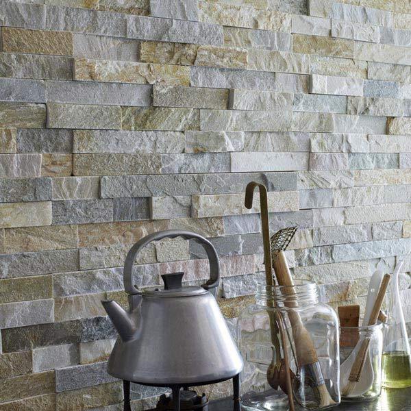 Oyster Beige Split face slate wall tile 