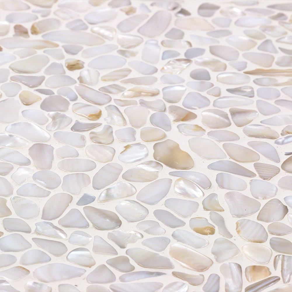 white seashell mosaic 