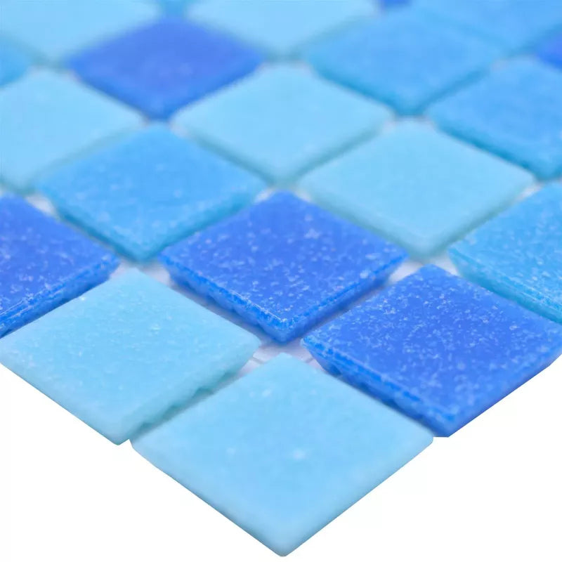 blue swimming pool mosaic