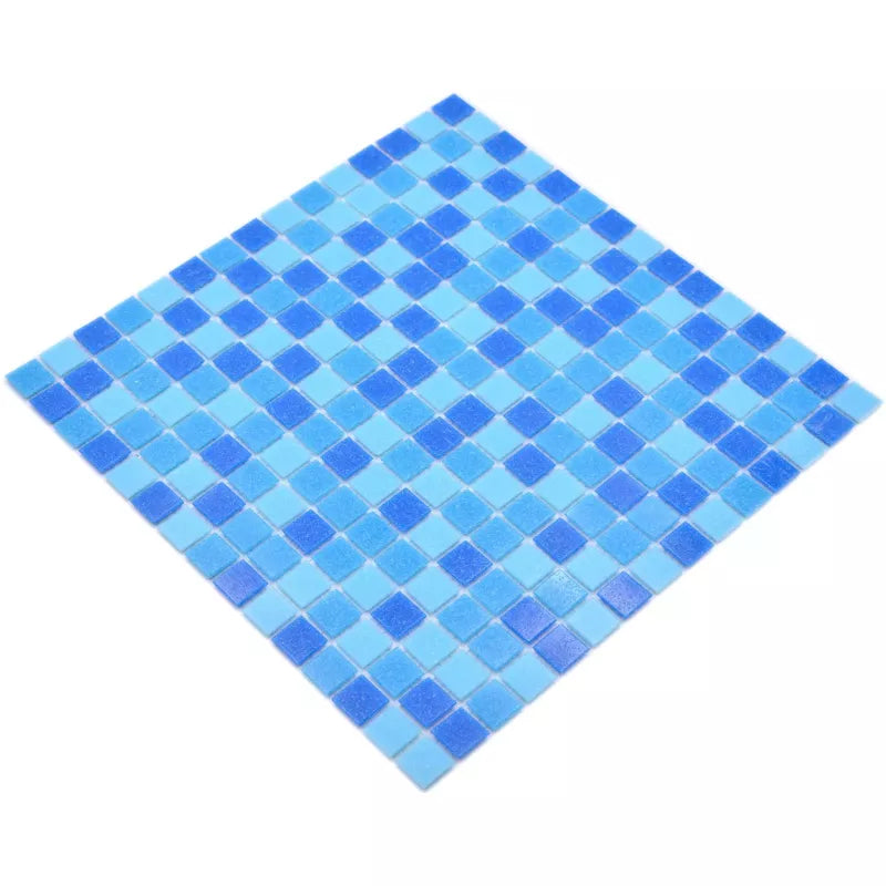 blue mosaic mesh sheet