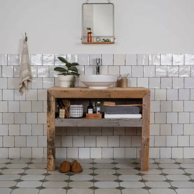 bathroom octagon green 