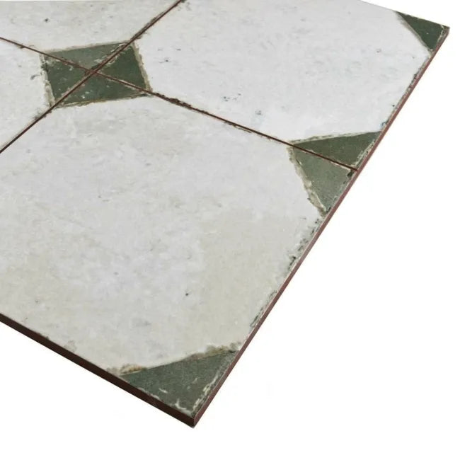 side view olive pattern tile