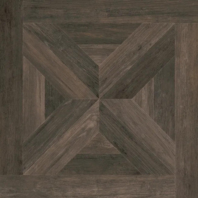 Pavilion Wengue Dark Oak Brown Wood Effect Porcelain Wall and Floor Tile