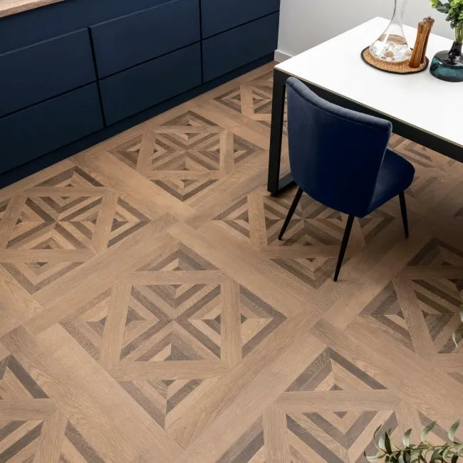 Pavilion Wengue Mix Oak Brown Wood Effect Porcelain Floor Tile