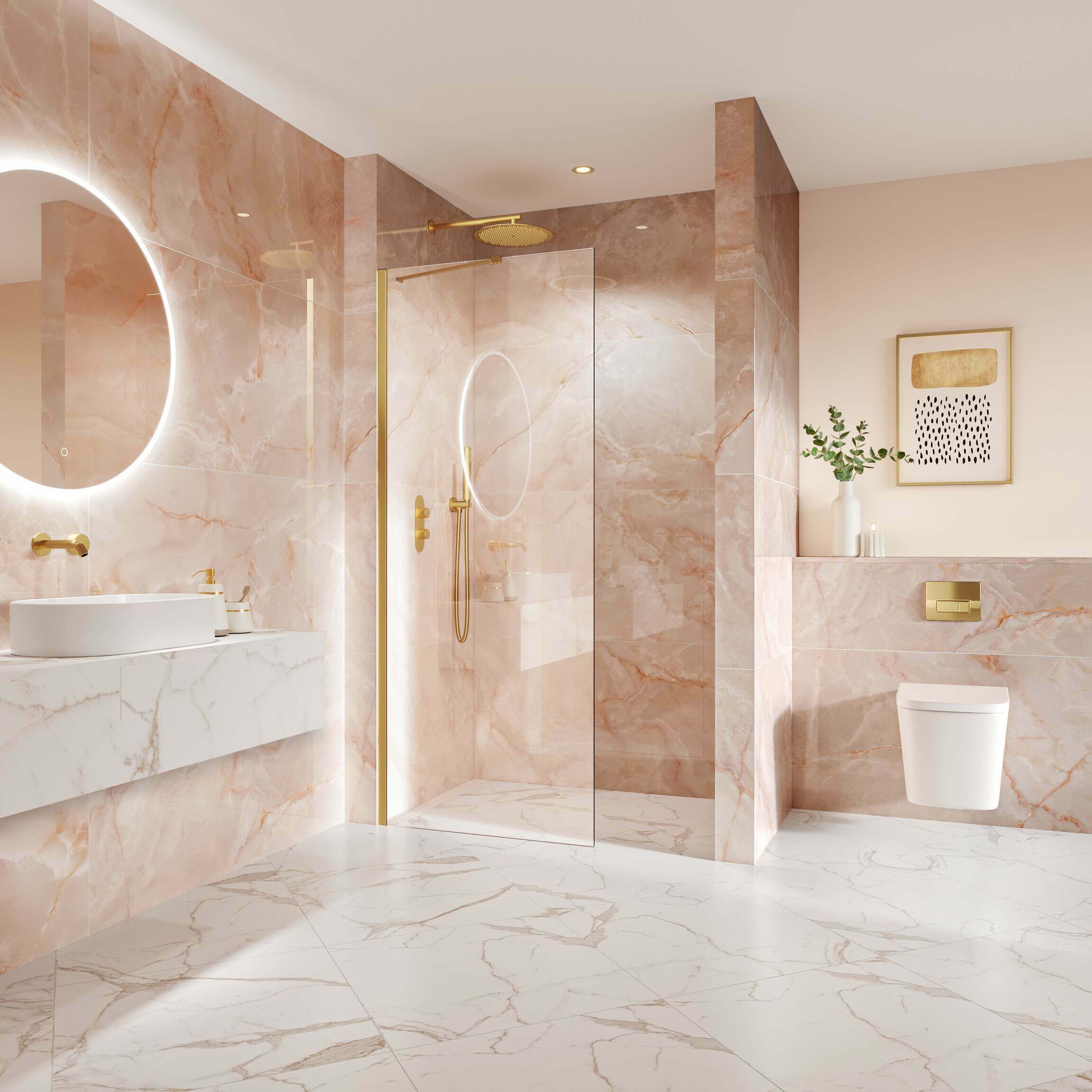 pink onyx tiles 