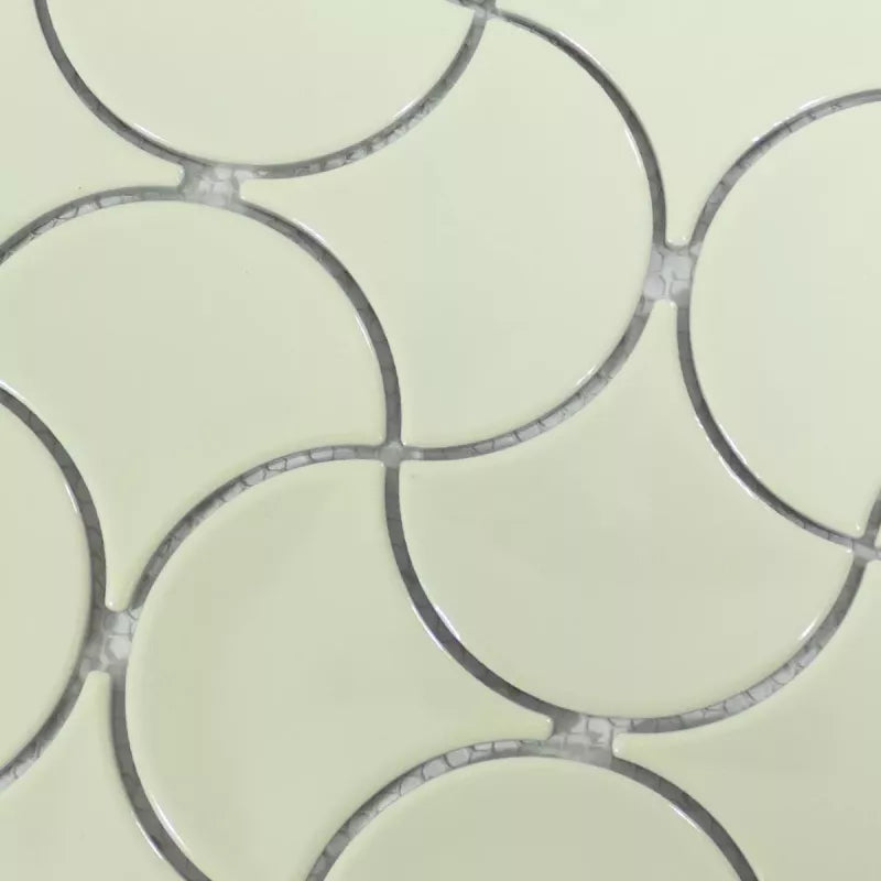 cream scallop mosaic 