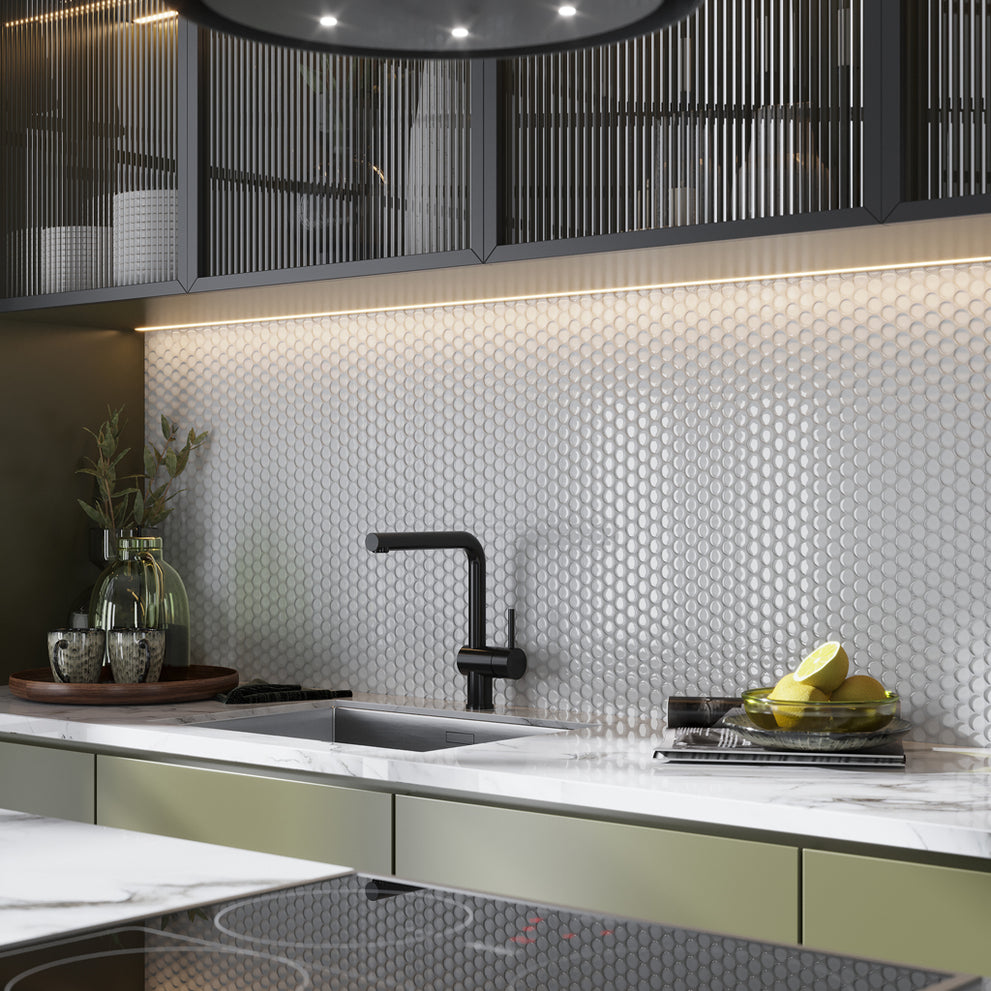 Kitchen shot white gloss penny 