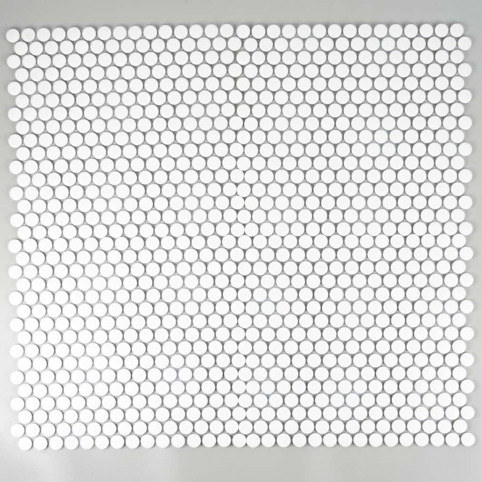 round white porcelain mosaic