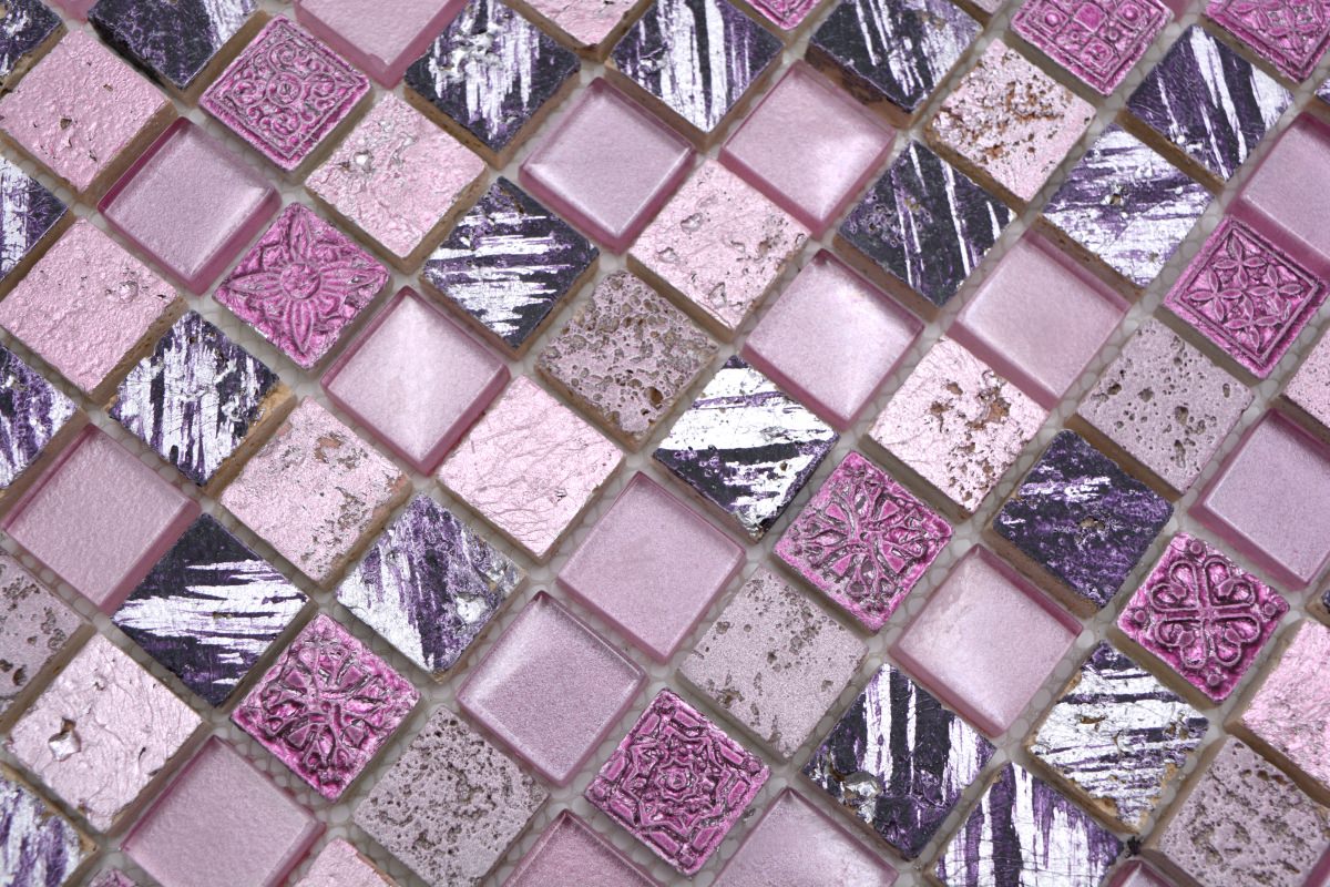 pink mosaic tile