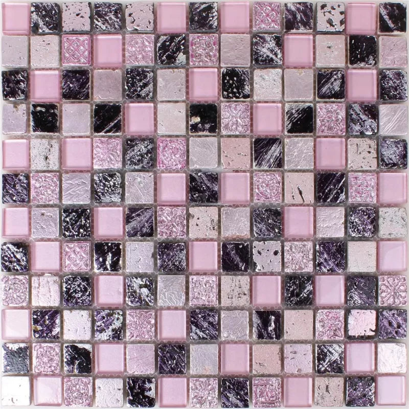 pink natural stone mosaic 