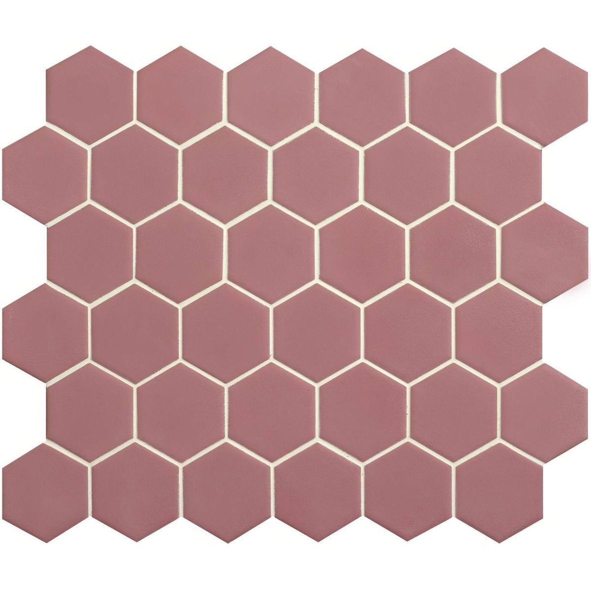 pink hexagon anti slip tile 