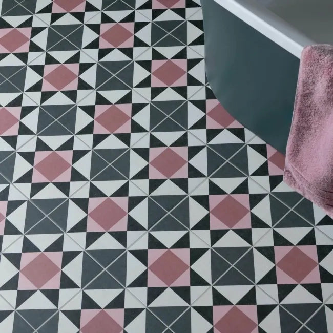 Pink Patterned Dorset Tiles