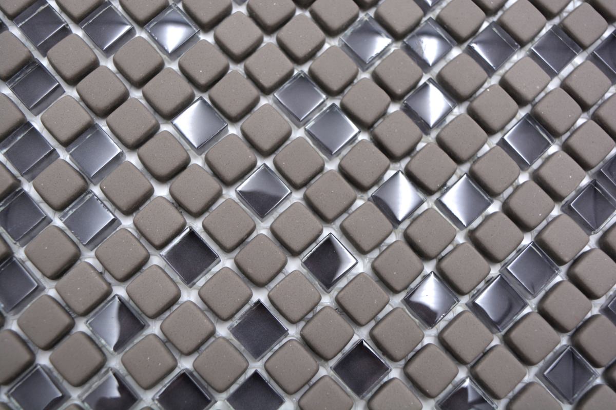 grey matt mosaic tile 