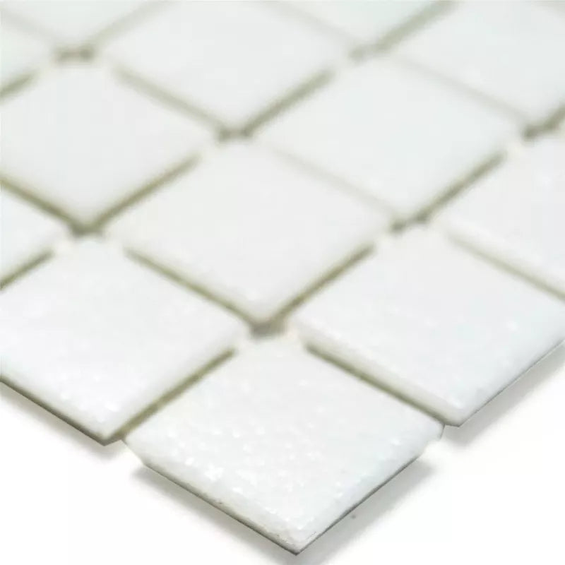 white glass mosaic 