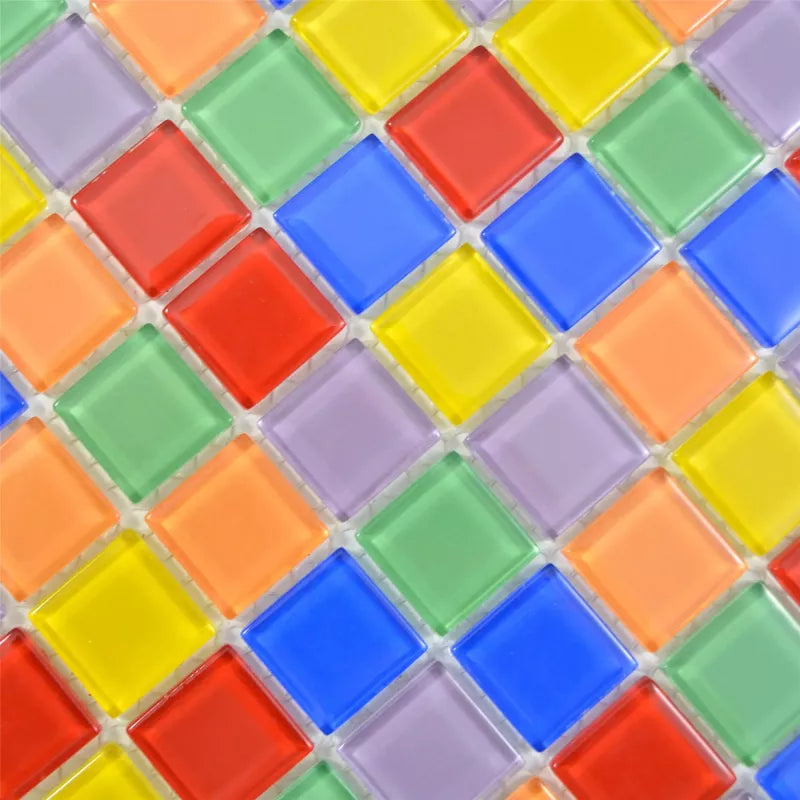 Multicolour mosaic glass tile - Luxury Tiles UK