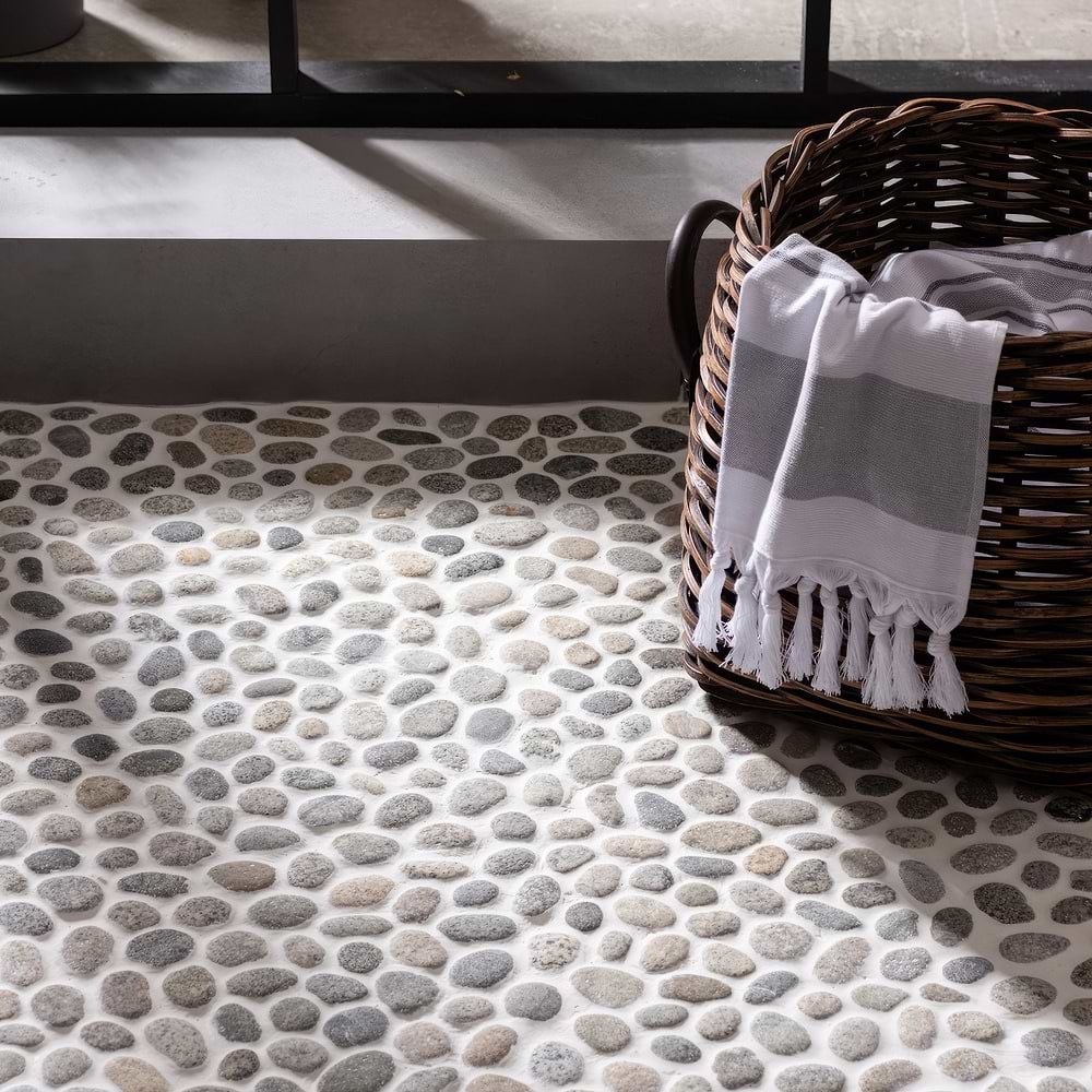 natural pebble mosaic