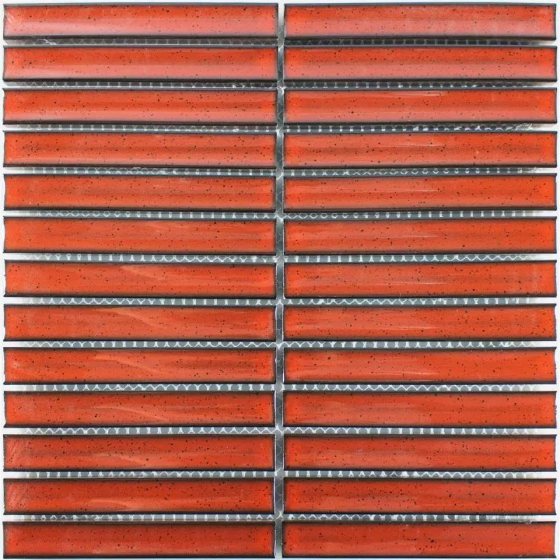 Red ceramic mosaic