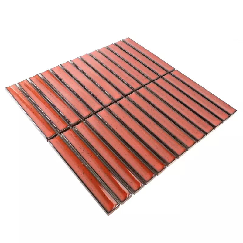 red mosaic tile