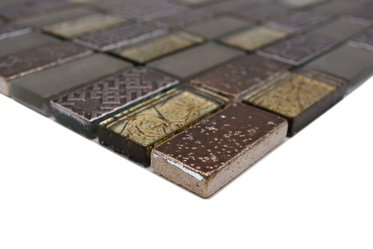 Gold Mix Mosaic Tiles - Luxury Tiles - Brown Mosaics