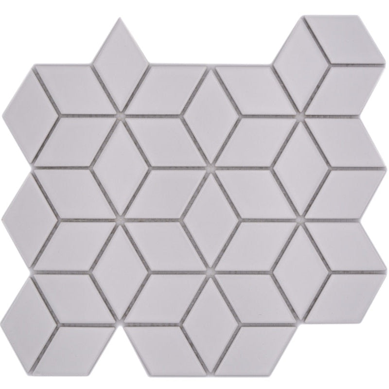 white matt mosaic tiles 