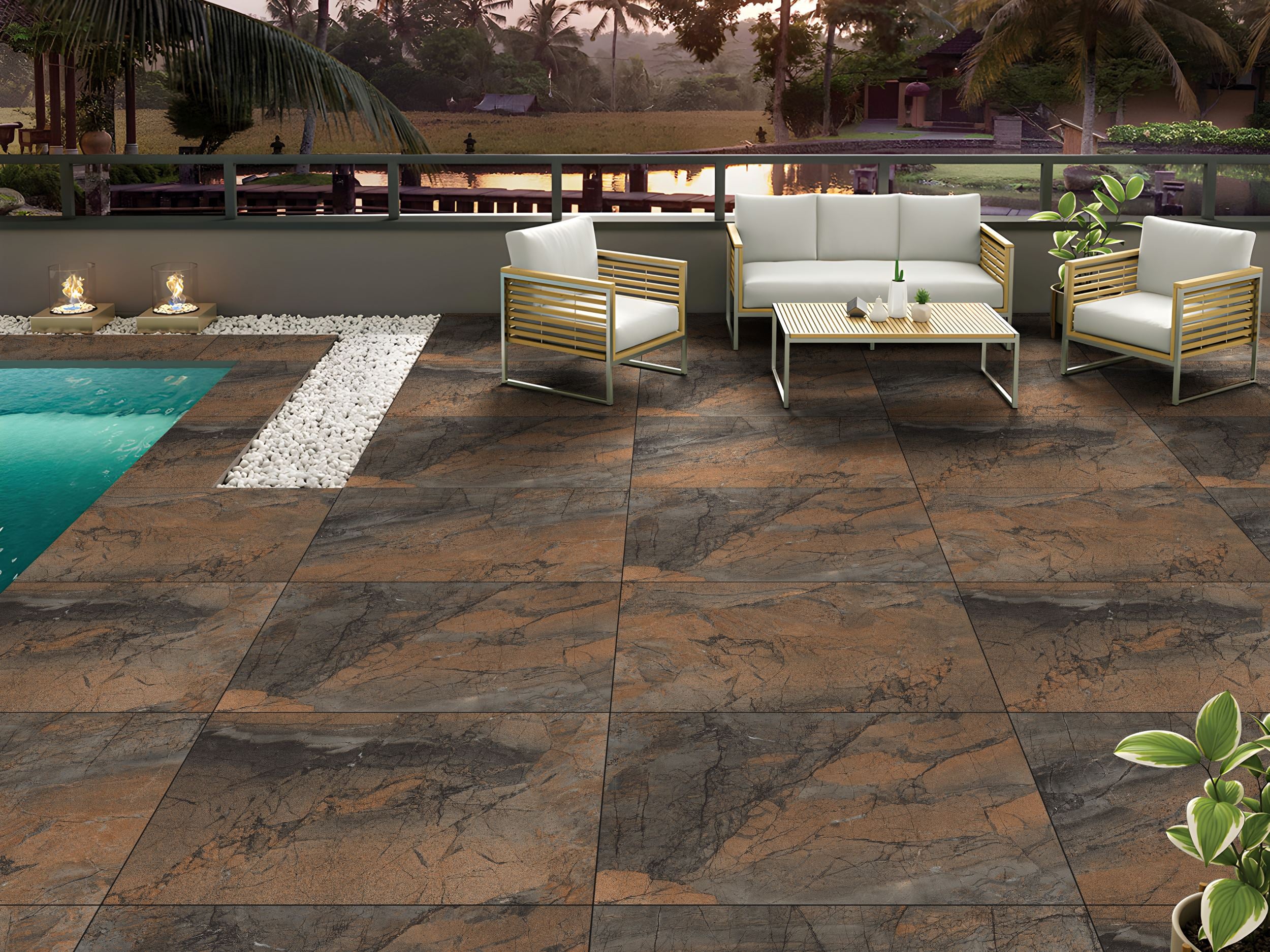 rustic outdoor paving tile