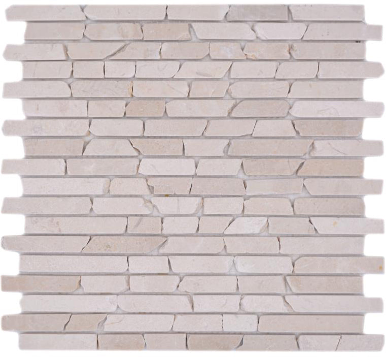 Roman Crackle Linear Marble Mosaic Tile