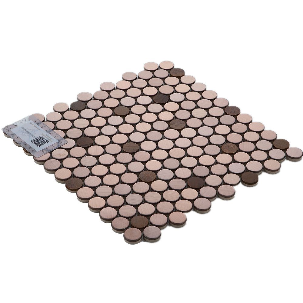 Penny Round Rose Gold Metal Mosaic Tile for Feature and Backsplash&nbsp;