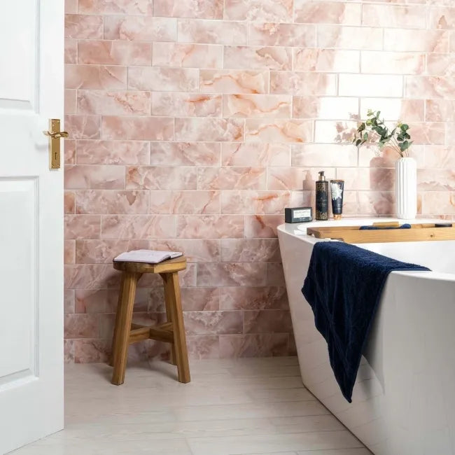 pink metro onyx tile