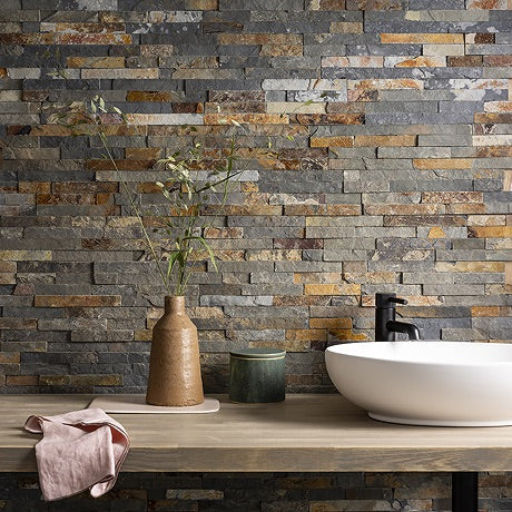 Quartz bathroom wall decor 