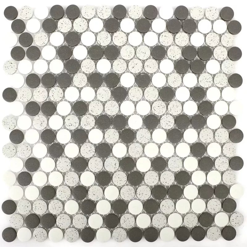 Black white floor mosaic