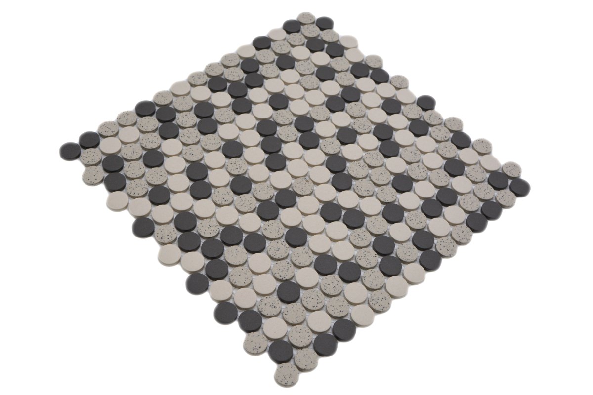 Beige grey black mosaic