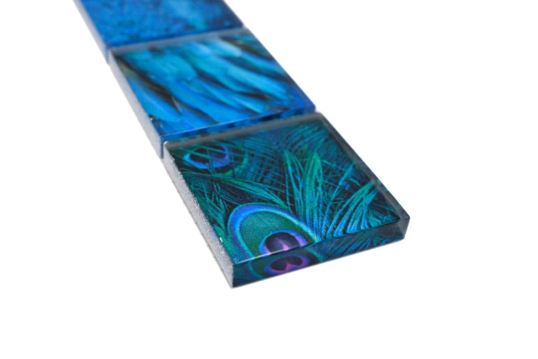 blue glass mosaic