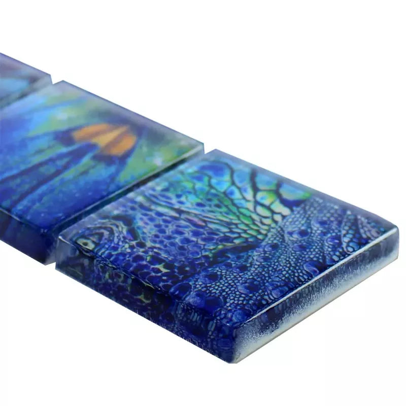 blue floral mosaic 