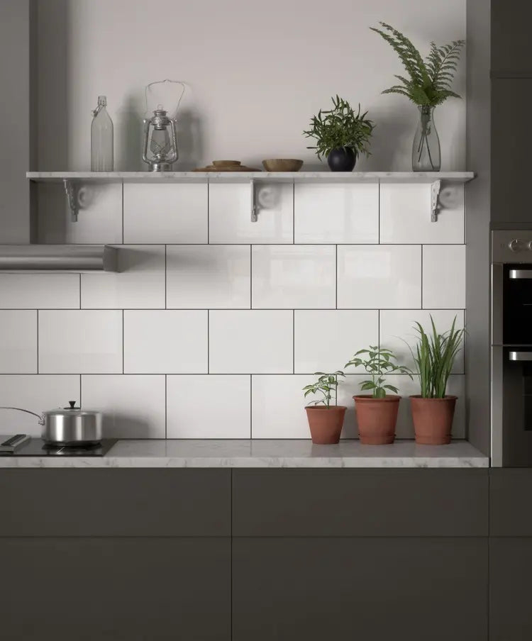 white gloss wall tiles 