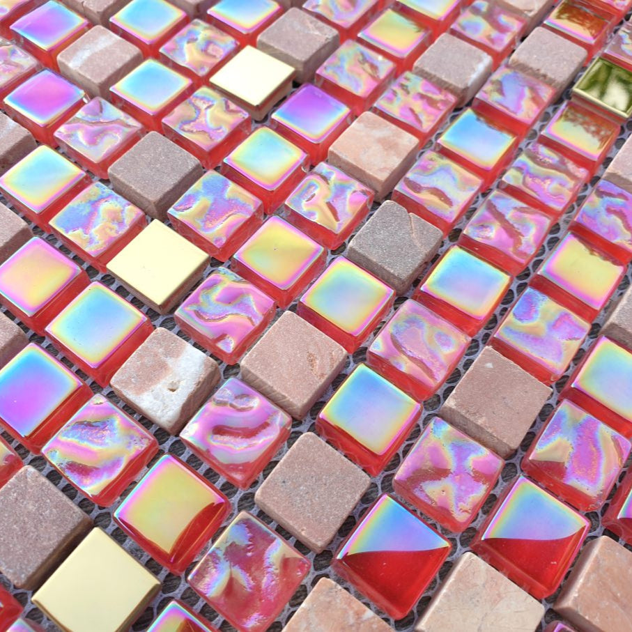 Petrol glass mosaic 