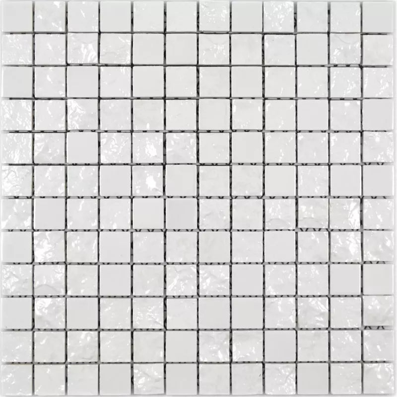 white ceramic mosaic 