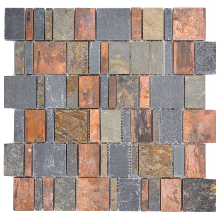 rustic slate effect natural stone mosaic 