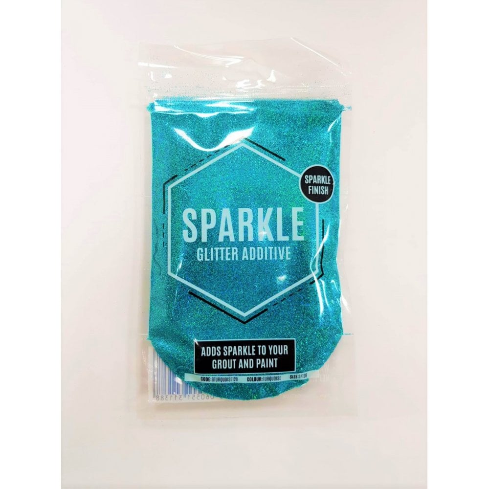 blue glitter grout