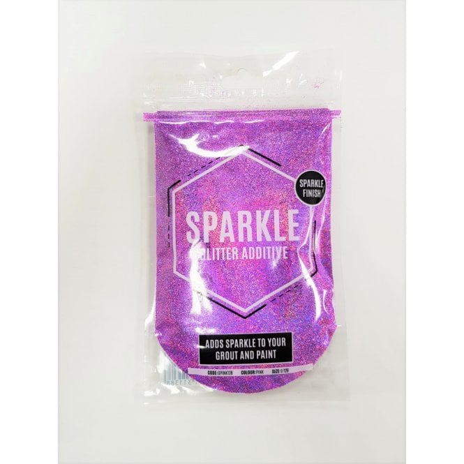 pink glitter grout